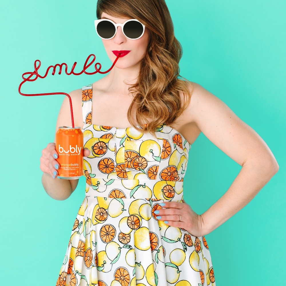 Vintage Style Fit and Flare Citrus Dress